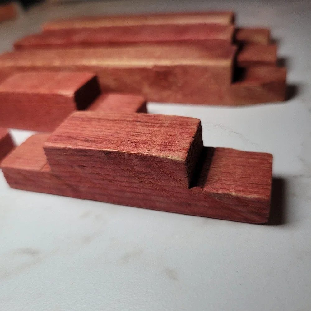 Vintage Lincoln Logs Wooden Blocks Notch‎ Square Replacement Building Toy 6 Pcs